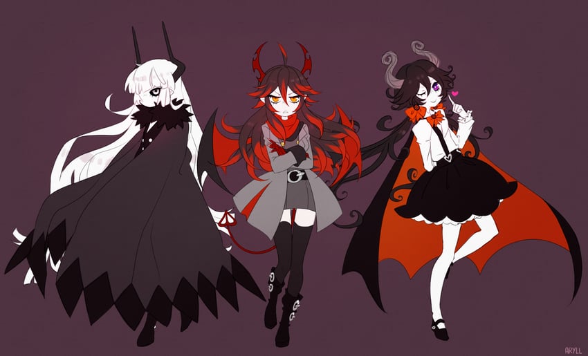 kcalb, ivlis, and satanick (funamusea and 1 more) drawn by aryll_(marbles)