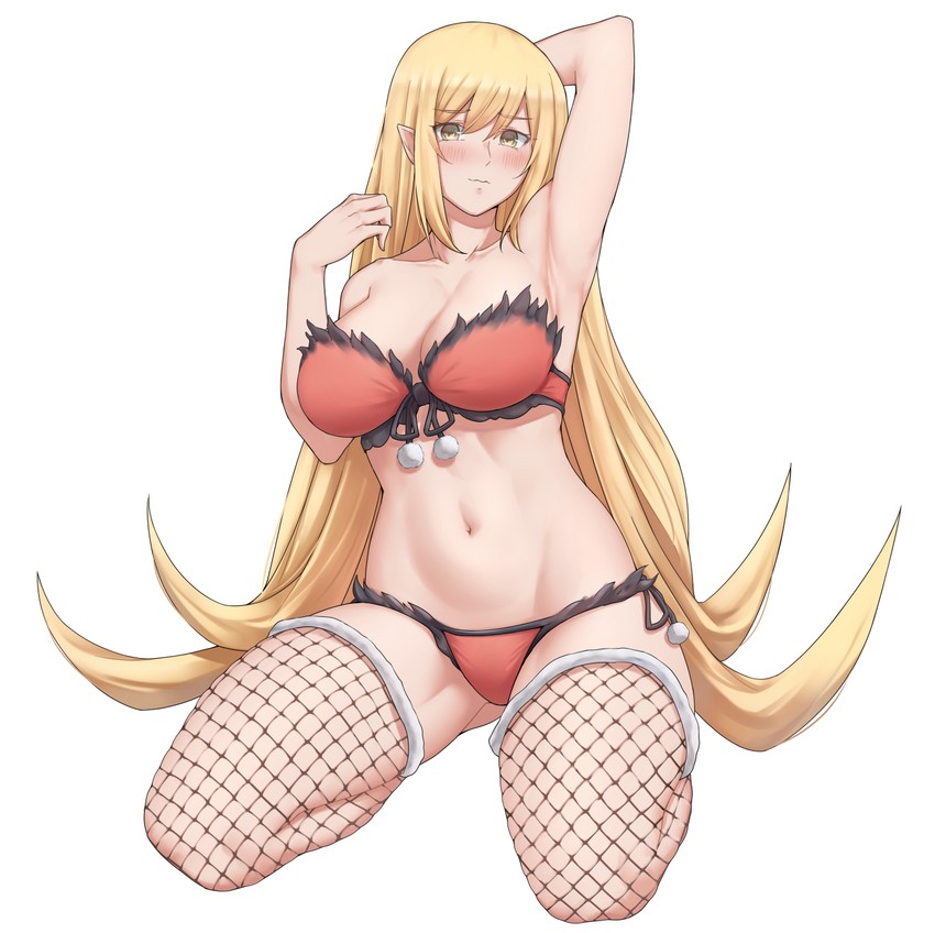 oshino shinobu and kiss-shot acerola-orion heart-under-blade (monogatari and 1 more) drawn by sarhce