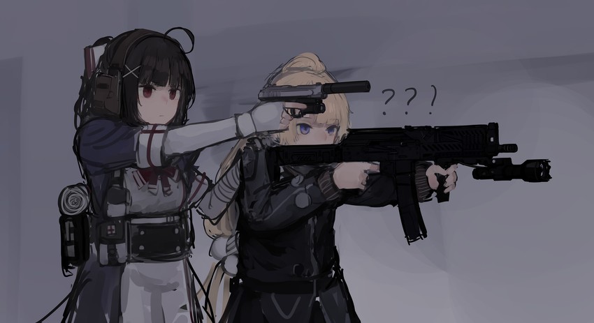 gsh-18 and pp-19-01 (girls' frontline) drawn by rampart1028