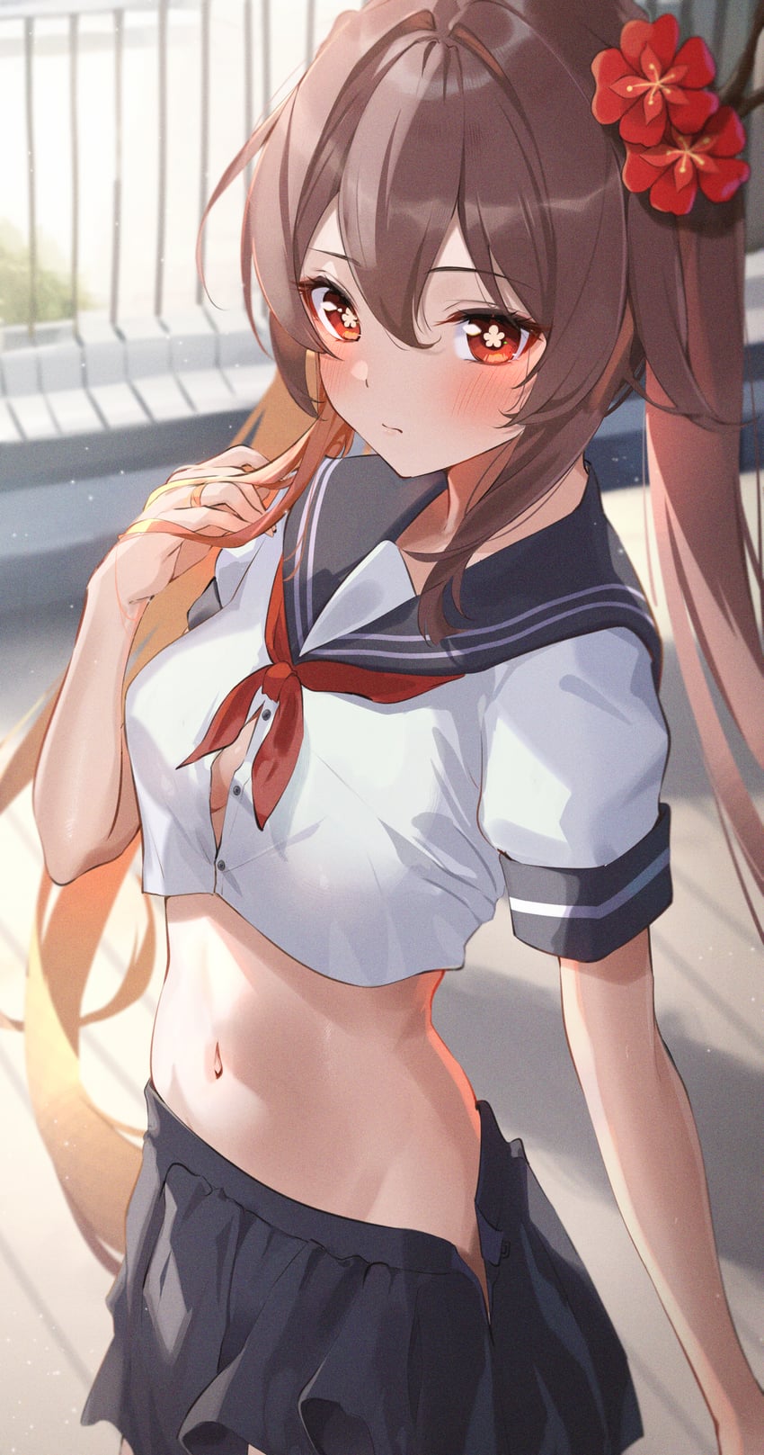 hu tao (genshin impact) drawn by yamamoto_(ymmt_is_sexy)