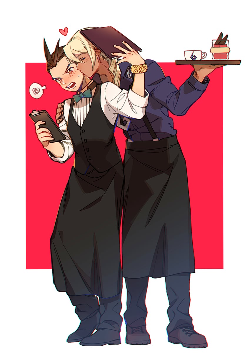 apollo justice and klavier gavin (ace attorney) drawn by hi-fi_(fijazzy)