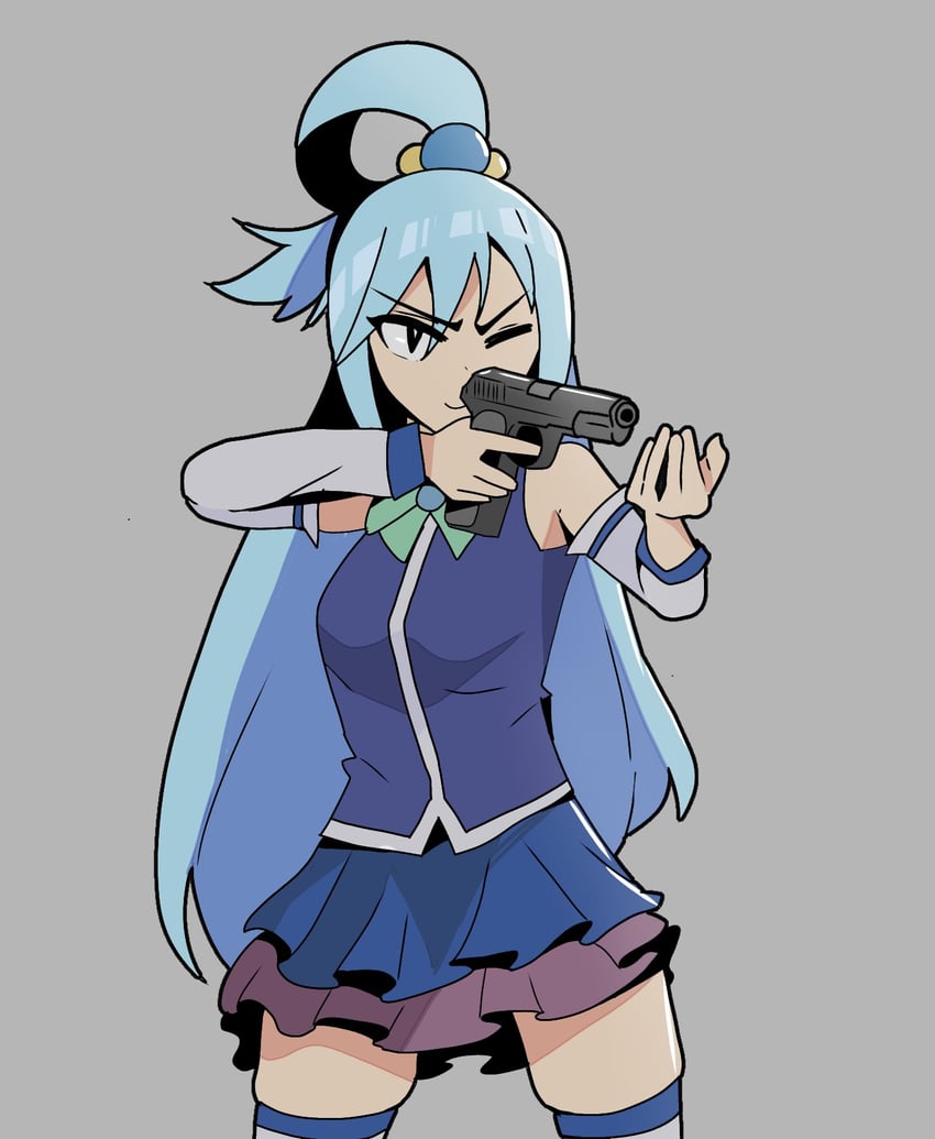 aqua (kono subarashii sekai ni shukufuku wo! and 1 more) drawn by bread_forbidden