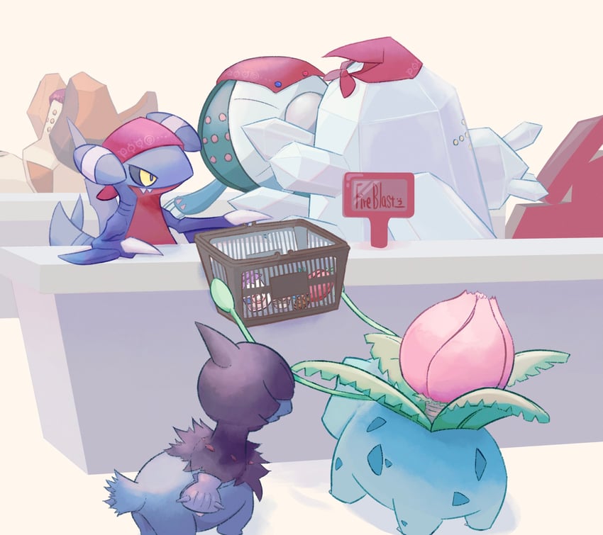 ivysaur, regice, registeel, deino, regirock, and 1 more (pokemon) drawn by fireblast