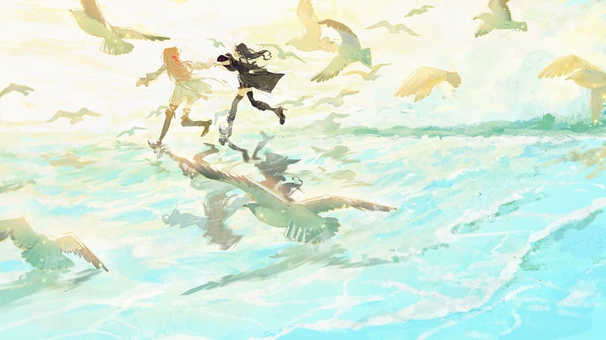 ryne waters and gaia (final fantasy and 1 more) drawn by aobana