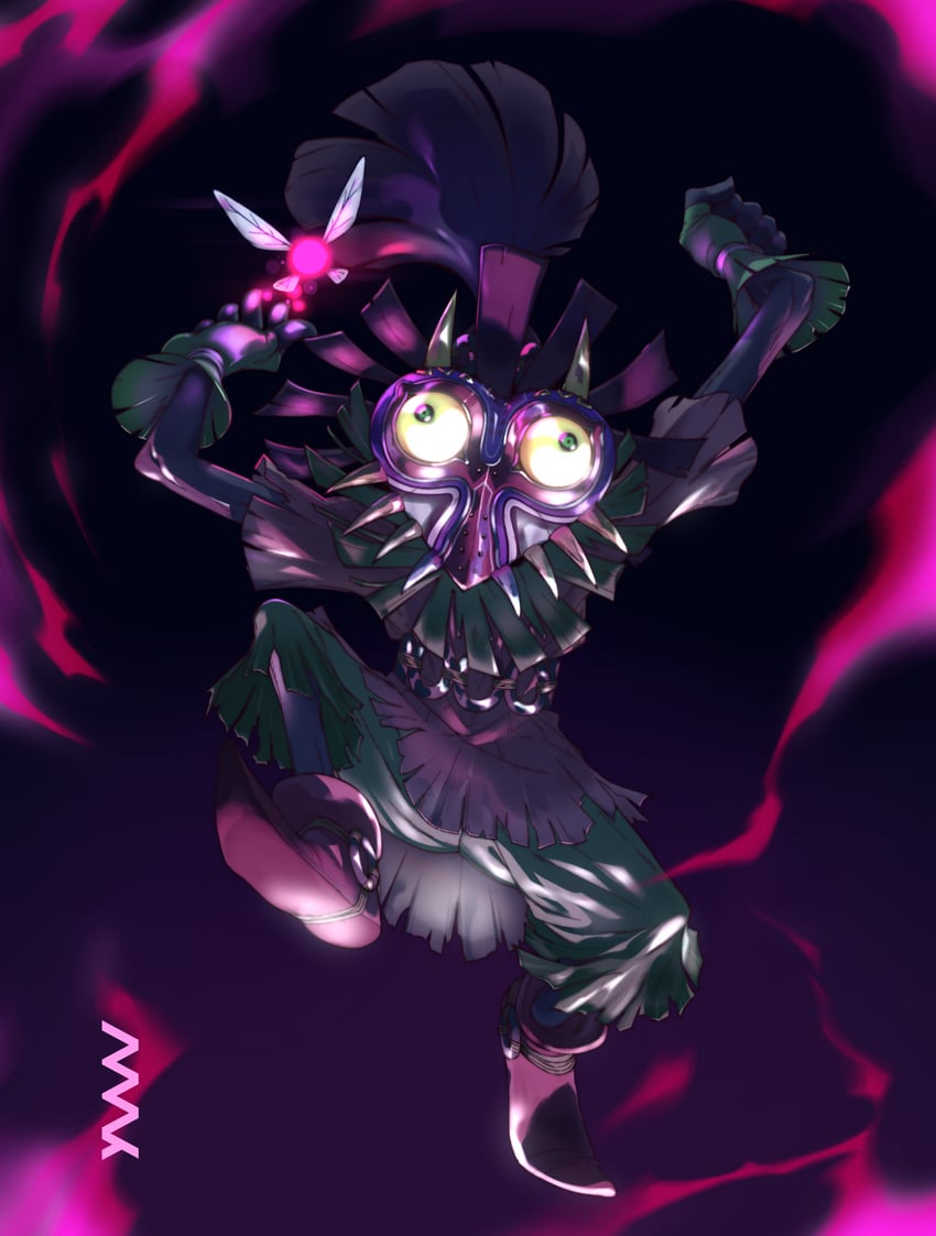 majora, skull kid, and tael (the legend of zelda and 1 more) drawn by awk_(awkawkl)