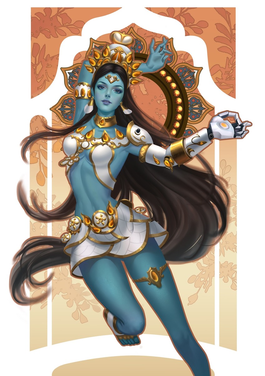 symmetra and goddess symmetra (overwatch and 1 more) drawn by yueran_li