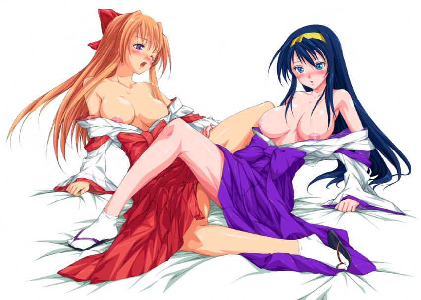 himemiya chikane and kurusugawa himeko (kannazuki no miko) drawn by sayika