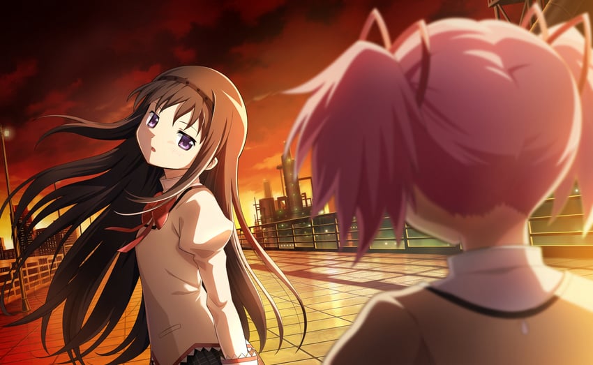 akemi homura and kaname madoka (mahou shoujo madoka magica and 1 more)