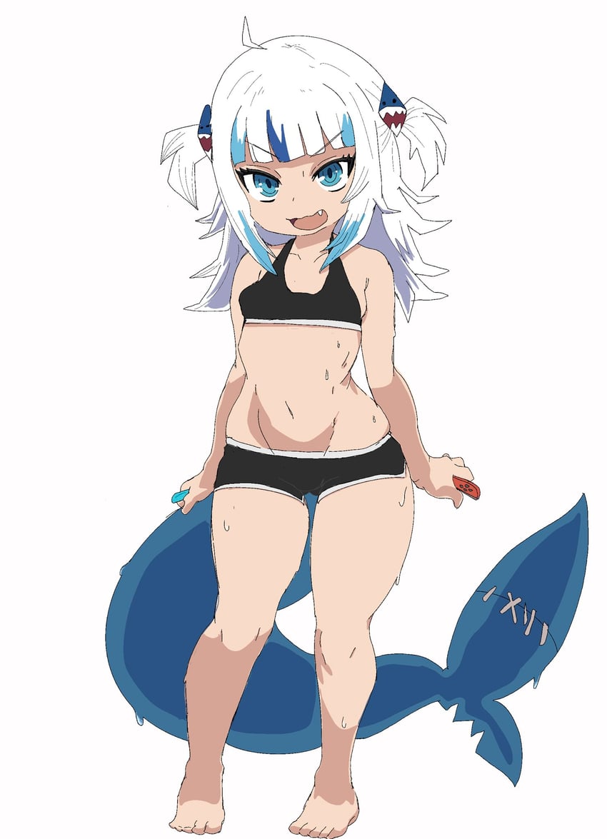 gawr gura (hololive and 1 more) drawn by fruithead