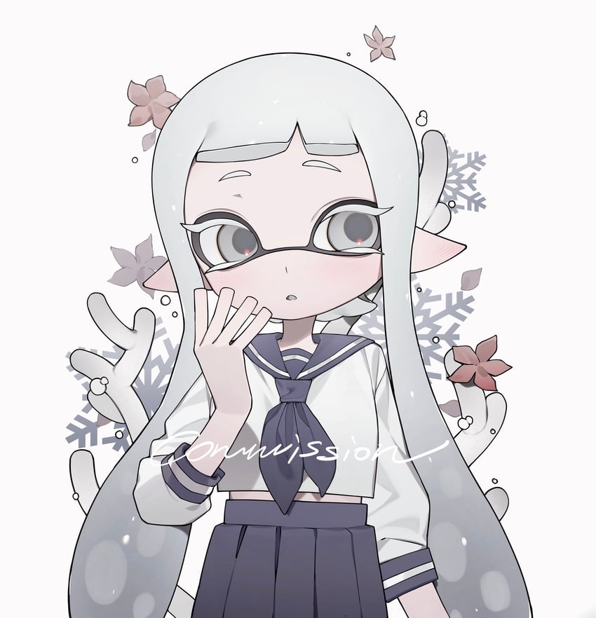 inkling player character and inkling girl (splatoon) drawn by gomi20021021