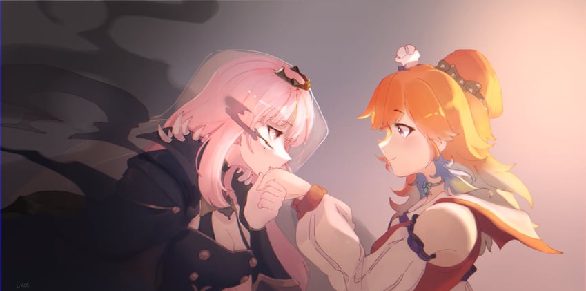 mori calliope and takanashi kiara (hololive and 1 more) drawn by ichika_lucifer
