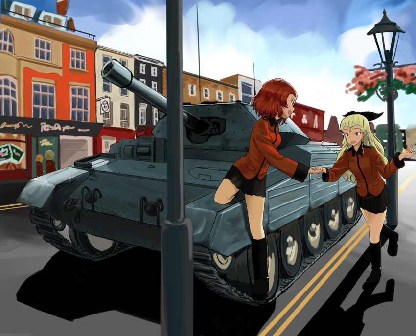 darjeeling, orange pekoe, rosehip, and assam (girls und panzer) drawn by minori_(ernte_c)