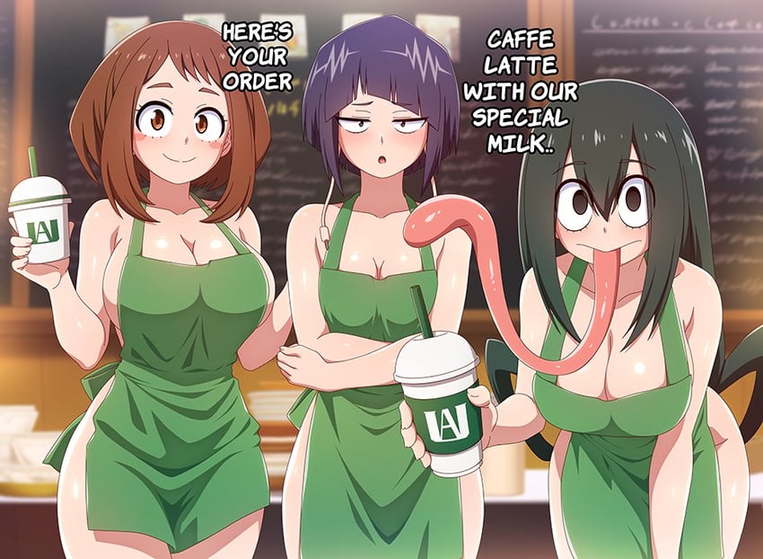 uraraka ochaco, asui tsuyu, and jiro kyoka (boku no hero academia and 1 more) drawn by blue-senpai