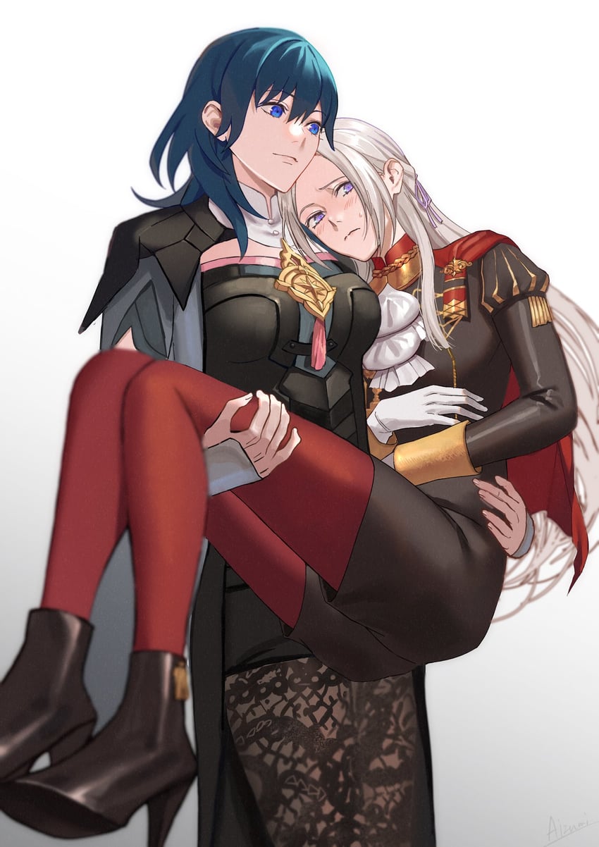 female byleth and edelgard von hresvelg (fire emblem and 1 more) drawn by aizumi240326