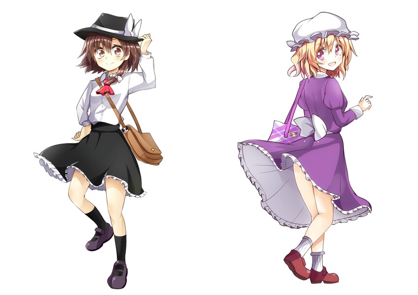 usami renko and maribel hearn (touhou) drawn by keyaki_chimaki