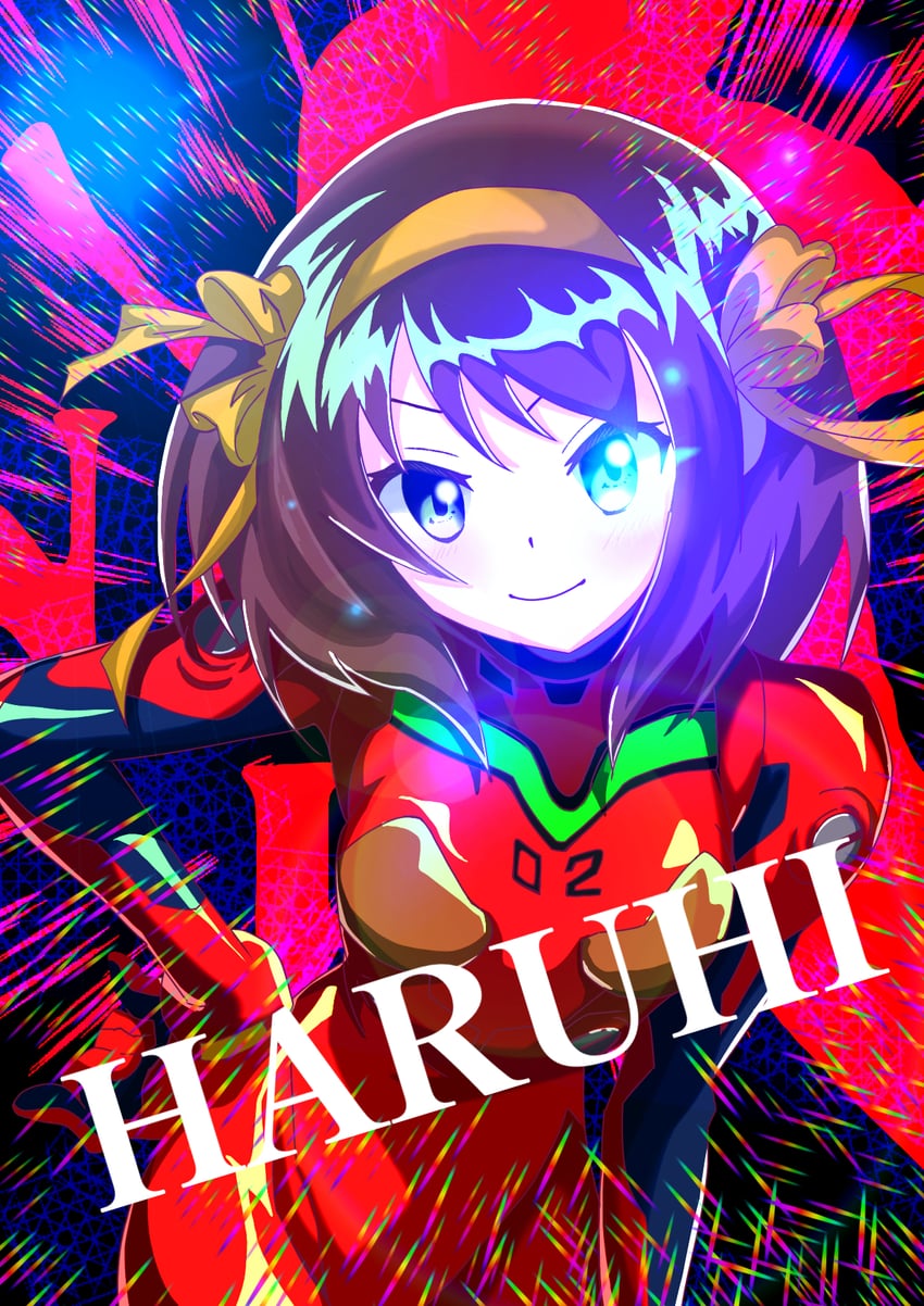 souryuu asuka langley and suzumiya haruhi (neon genesis evangelion and 1 more) drawn by notice_miura