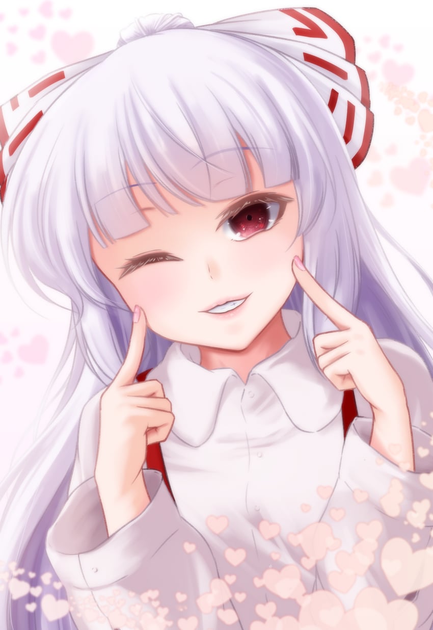 fujiwara no mokou (touhou) drawn by riria_(liry_a_flower)