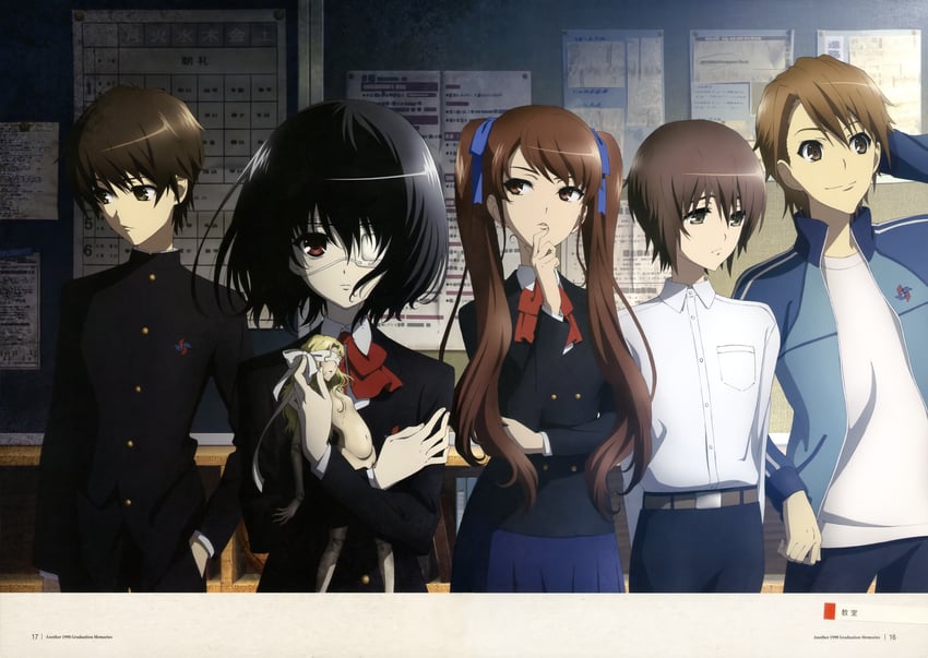 misaki mei, akazawa izumi, sakakibara kouichi, teshigawara naoya, and mochizuki yuuya (another) drawn by ishii_yuriko
