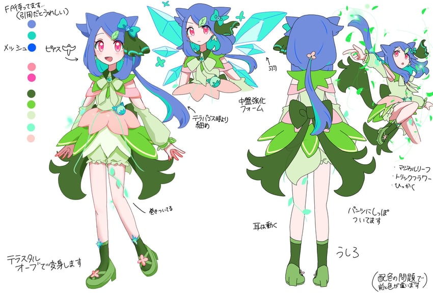 sprigatito and liko (pokemon and 2 more) drawn by seiun_(hoshigumo_72)