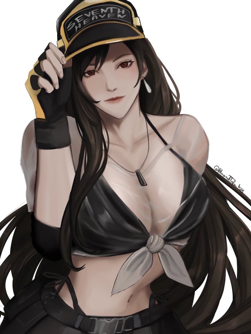 tifa lockhart (final fantasy and 2 more) drawn by almondtofu_boy