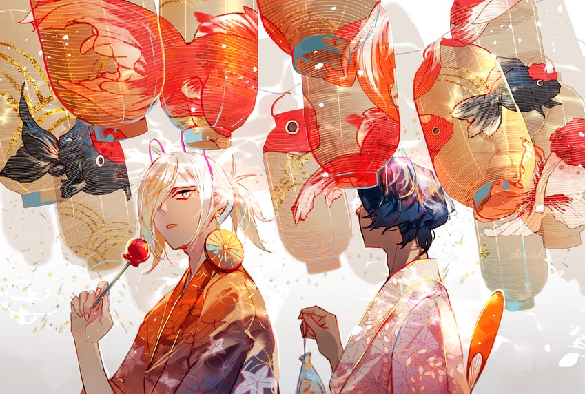 karna and arjuna (fate and 1 more) drawn by sakuramochi1003