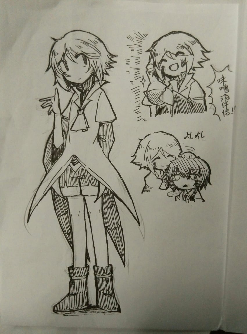 enraku tsubakura and houlen yabusame (len'en) drawn by zhaozhaozhaozhaozhao083
