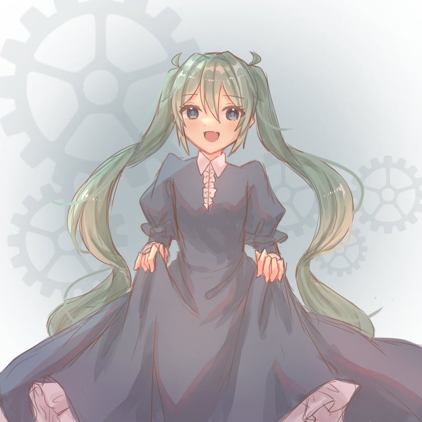 hatsune miku, clockworker's doll, and houtei no nushi (vocaloid and 4 more) drawn by aquamarinu