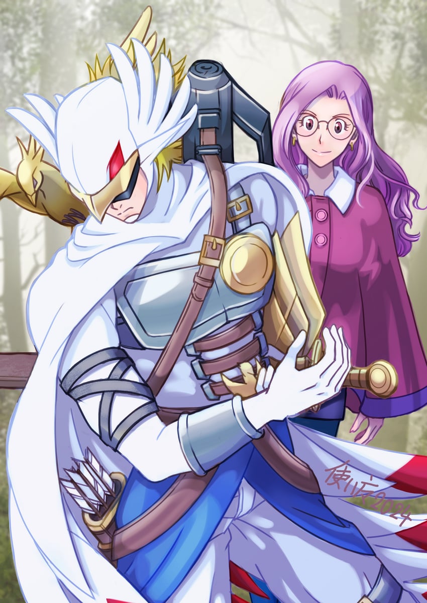 inoue miyako, valkyrimon, and freyja (digimon and 3 more) drawn by tsukaima_(vfcou)