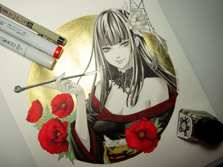 yotsuyu goe brutus (final fantasy and 1 more) drawn by bellpepperart