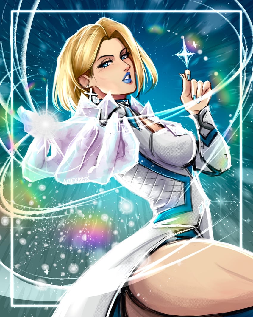 emma frost (marvel and 2 more) drawn by aztexarts