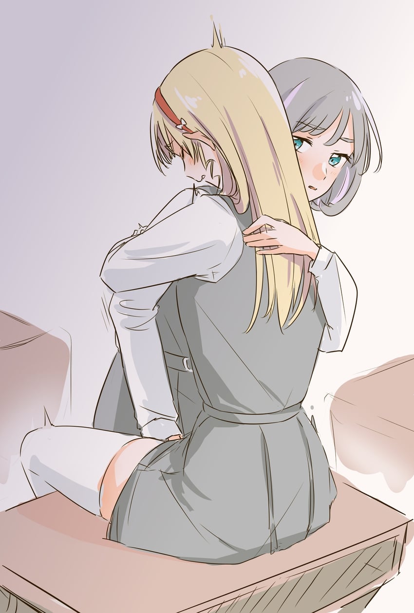 heanna sumire and tang keke (love live! and 1 more) drawn by kikorinolily
