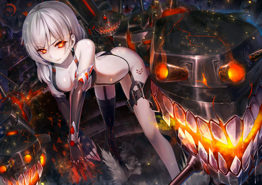 rodney and enemy vessel (warship girls r) drawn by xiaoyin_li