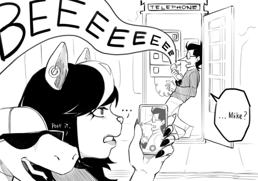 spamton g. spamton, catti, and jockington (deltarune) drawn by minominoks