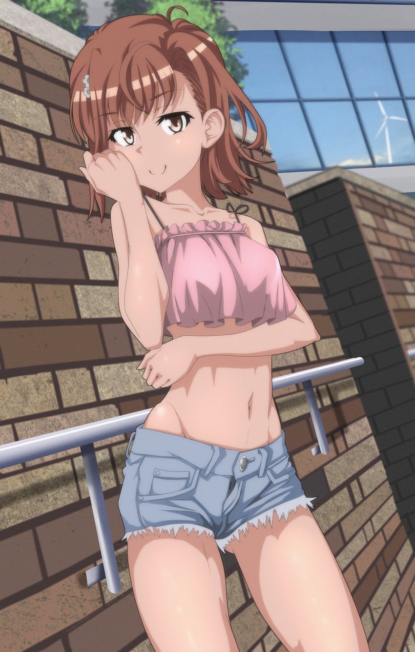 misaka mikoto (toaru majutsu no index and 1 more) drawn by dandere_(tetsudan)