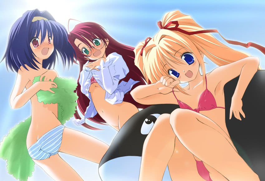 azuki, izumi, and haruka (munekyun! heart de koi shi-te-ru) drawn by ozawa_akifumi