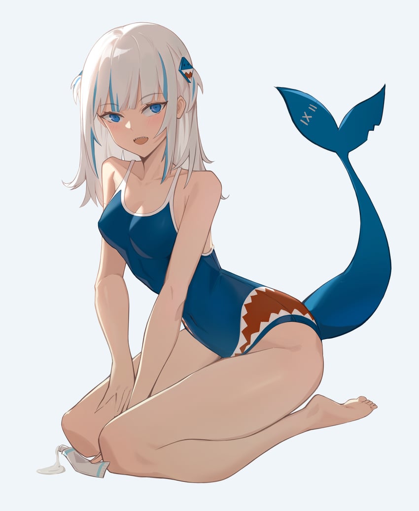 gawr gura (hololive and 1 more) drawn by ke'ai_qu_qu