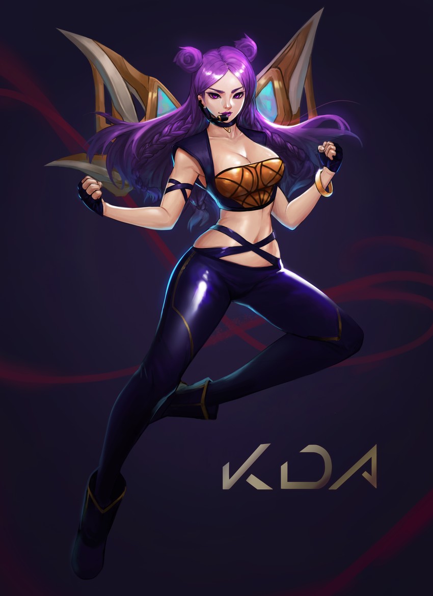 kai'sa and k/da kai'sa (league of legends) drawn by sanj