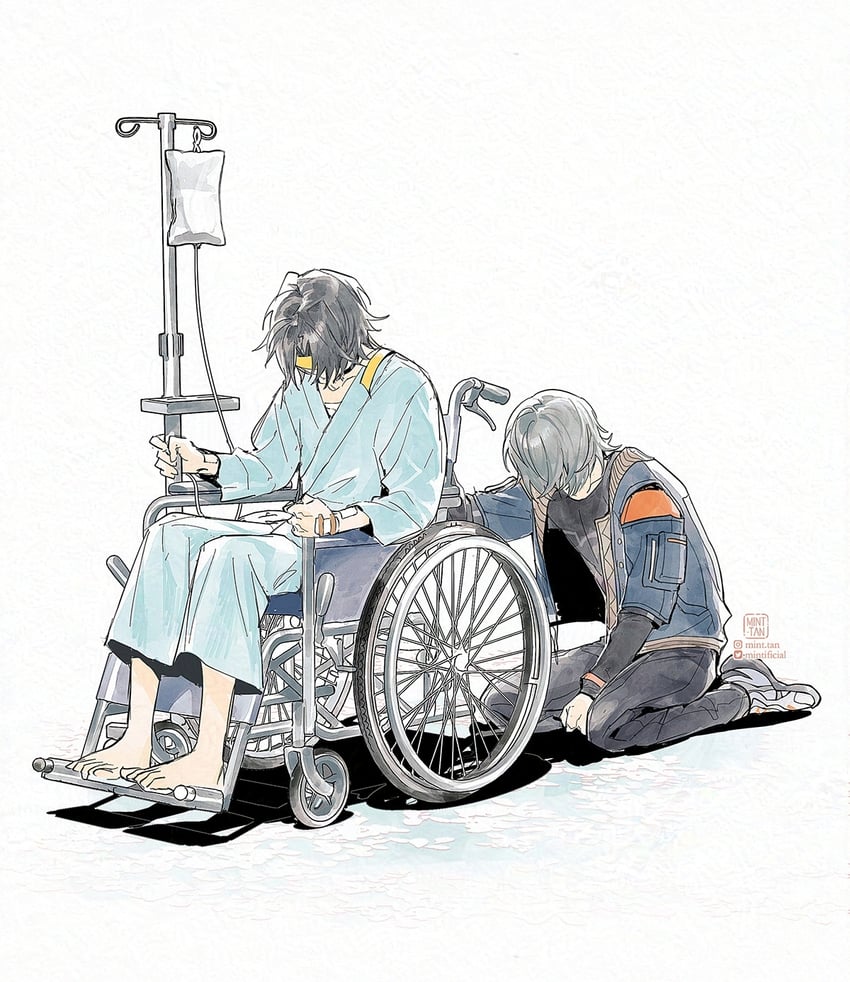 wise and asaba harumasa (zenless zone zero) drawn by mint-tan