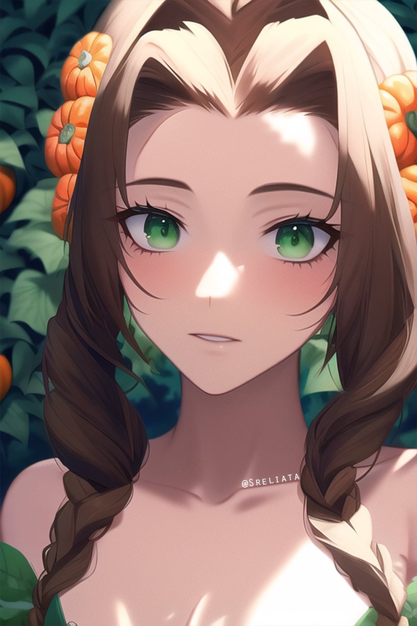 aerith gainsborough (final fantasy and 2 more) drawn by sreliata