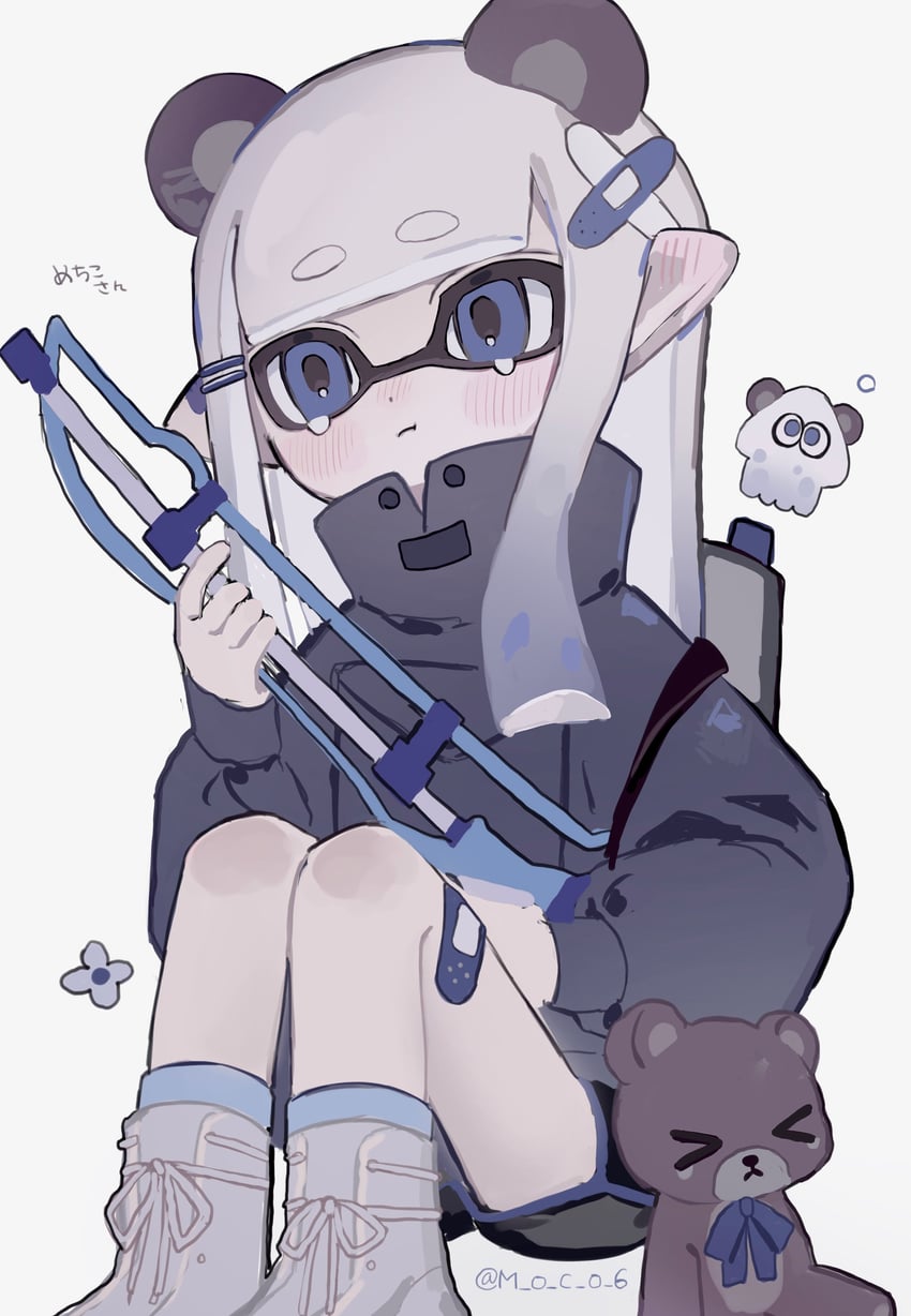 inkling player character and inkling girl (splatoon and 1 more) drawn by m_o_c_o_6