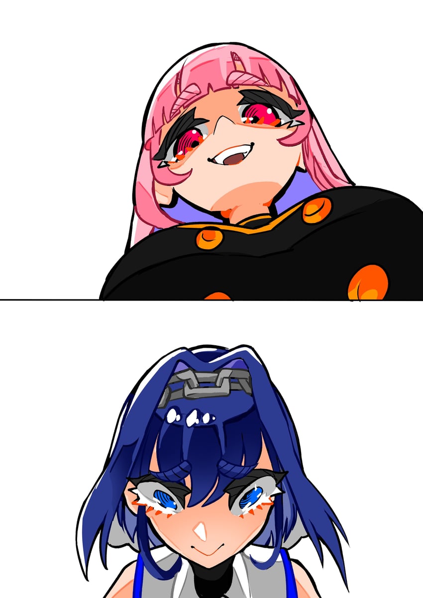 mori calliope and ouro kronii (hololive and 1 more) drawn by koizumi_arata