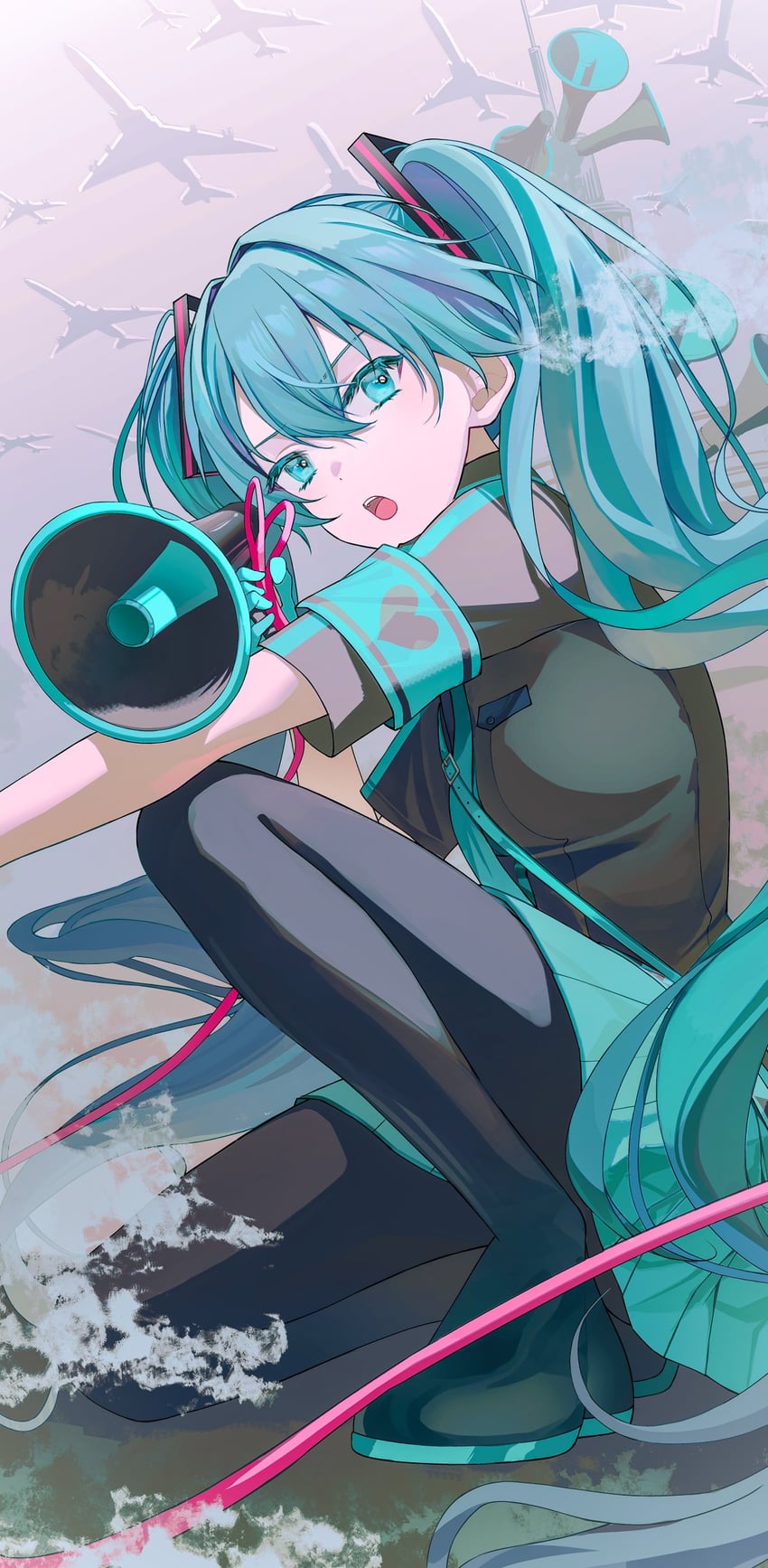 hatsune miku (vocaloid and 1 more) drawn by liso