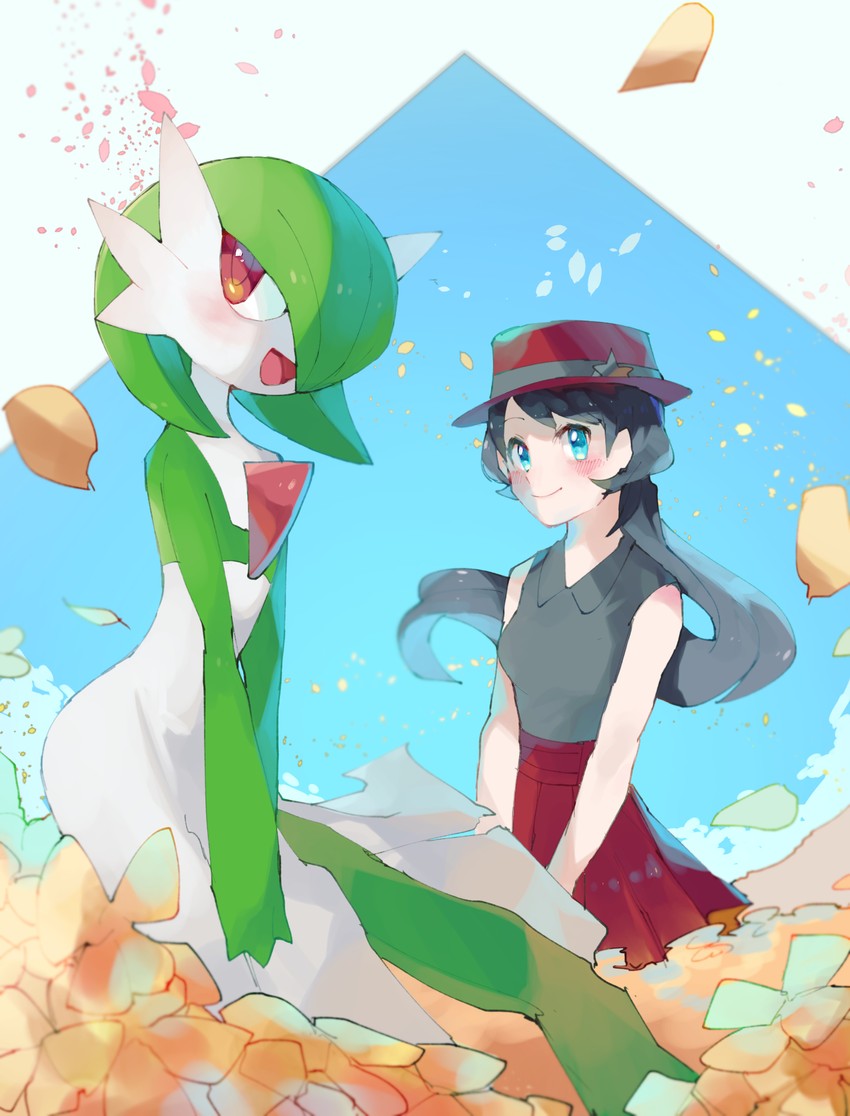 gardevoir and serena (pokemon and 1 more) drawn by chikichi