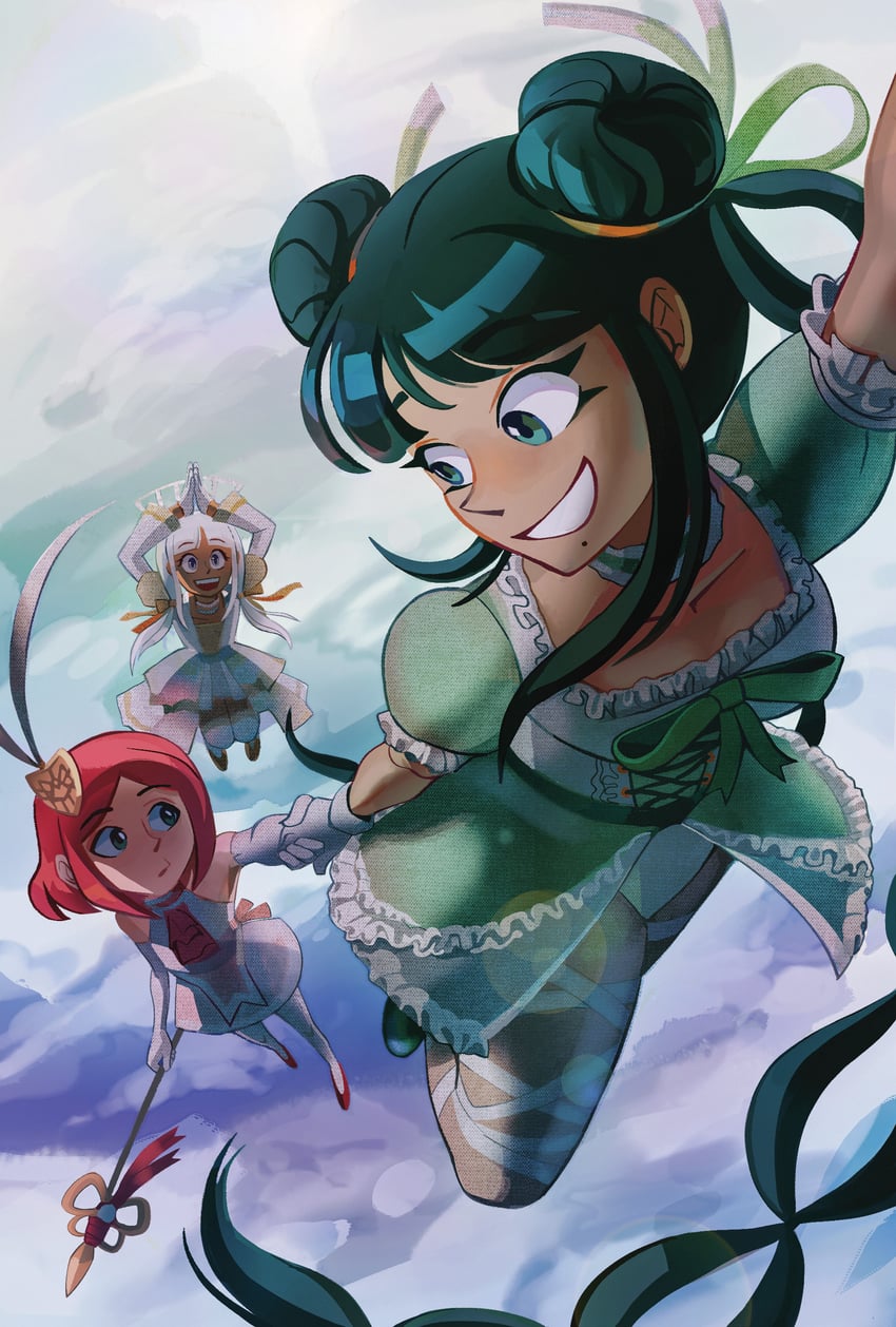 yumeno himiko, yonaga angie, and chabashira tenko (danganronpa and 1 more) drawn by mutie_(timestables)