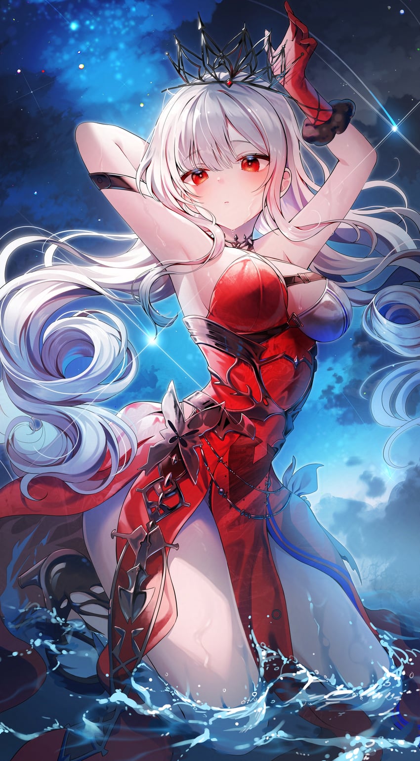 skadi and skadi the corrupting heart (arknights) drawn by liretta