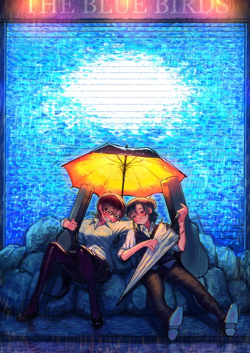 kisaragi chihaya and julia (idolmaster and 1 more) drawn by bukimi_isan