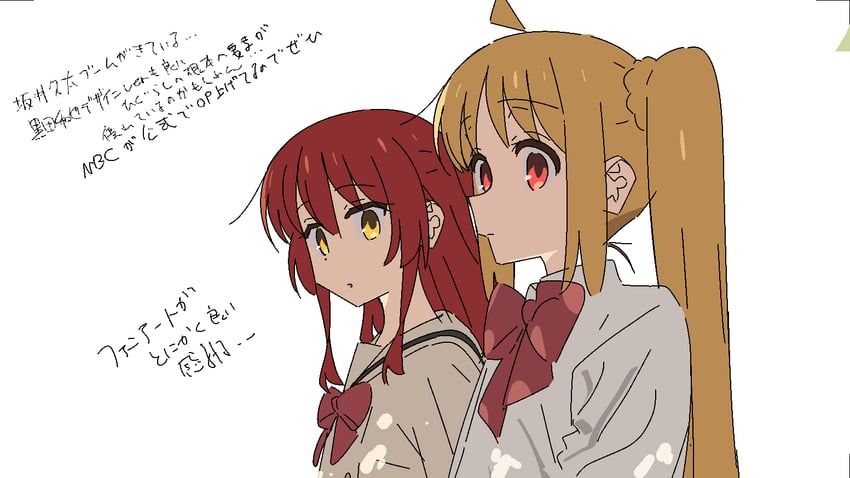 kita ikuyo and ijichi nijika (bocchi the rock!) drawn by kerorira
