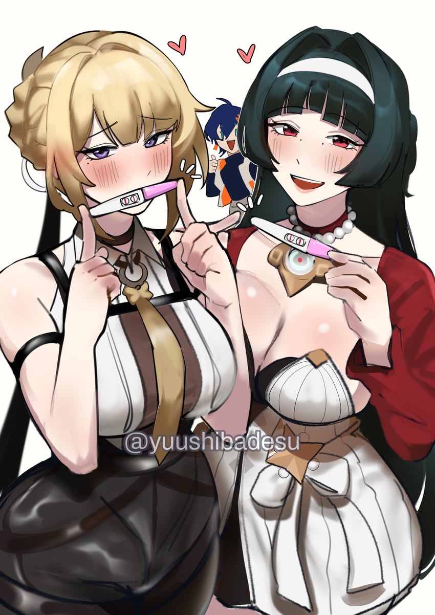 belle, evelyn chevalier, and astra yao (zenless zone zero) drawn by yuushiba