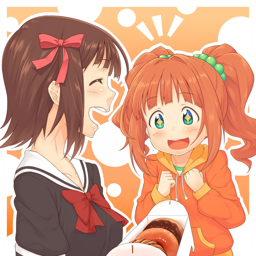 amami haruka and takatsuki yayoi (idolmaster) drawn by hiroya_juuren