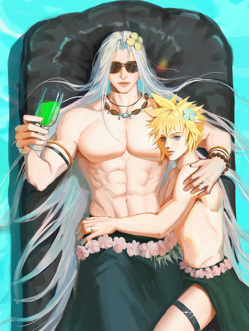 cloud strife and sephiroth (final fantasy and 1 more) drawn by frost9792